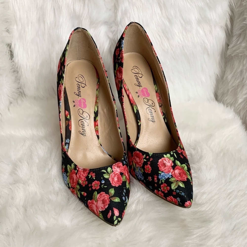 Penny Loves Kenny Heels Floral size 7M‎ - Picture 7 of 12